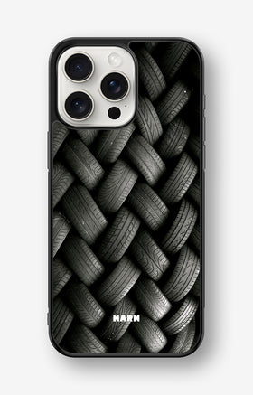 iPhone 15 Pro Max Hard Case – Tires Wall - View 1