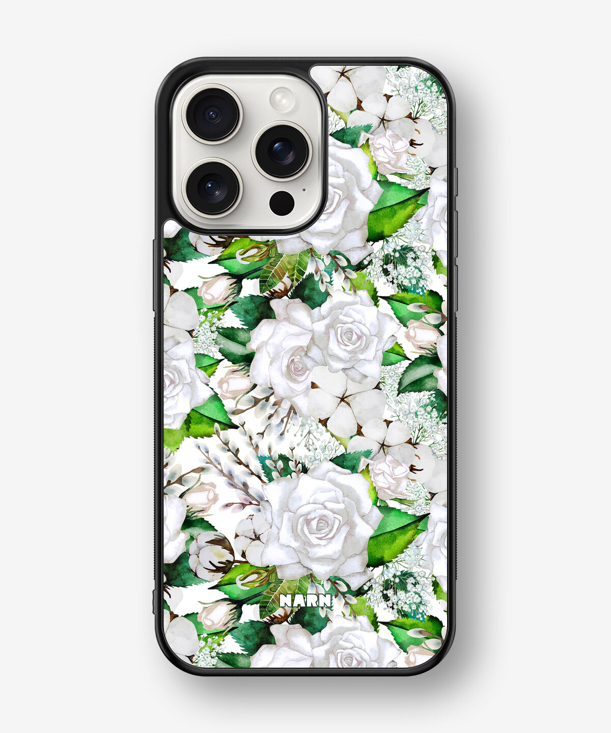 iPhone 15 Pro Max Hard Case – White Bloom - View 1