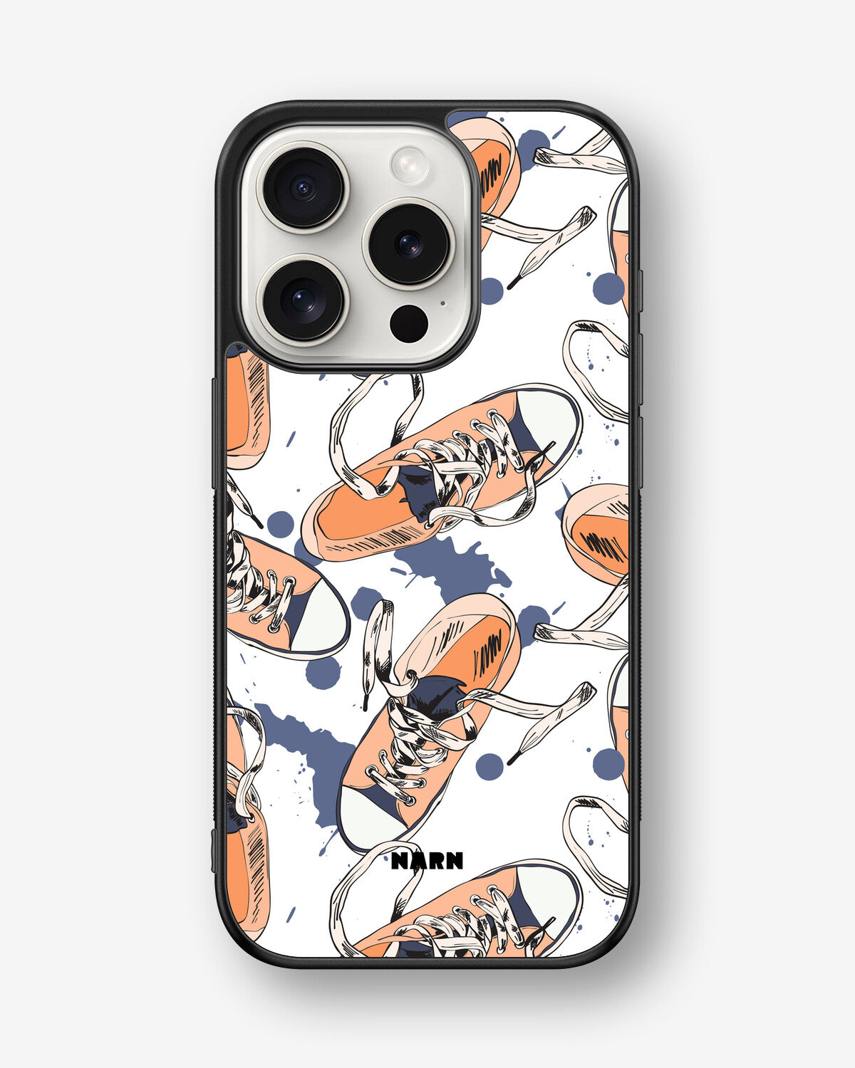 iPhone 15 Pro Hard Case – Apricot Sneakers - View 1