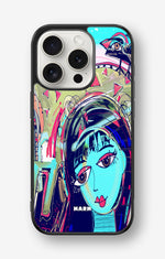 iPhone 15 Pro Hard Case – Abstract Cat - View 1