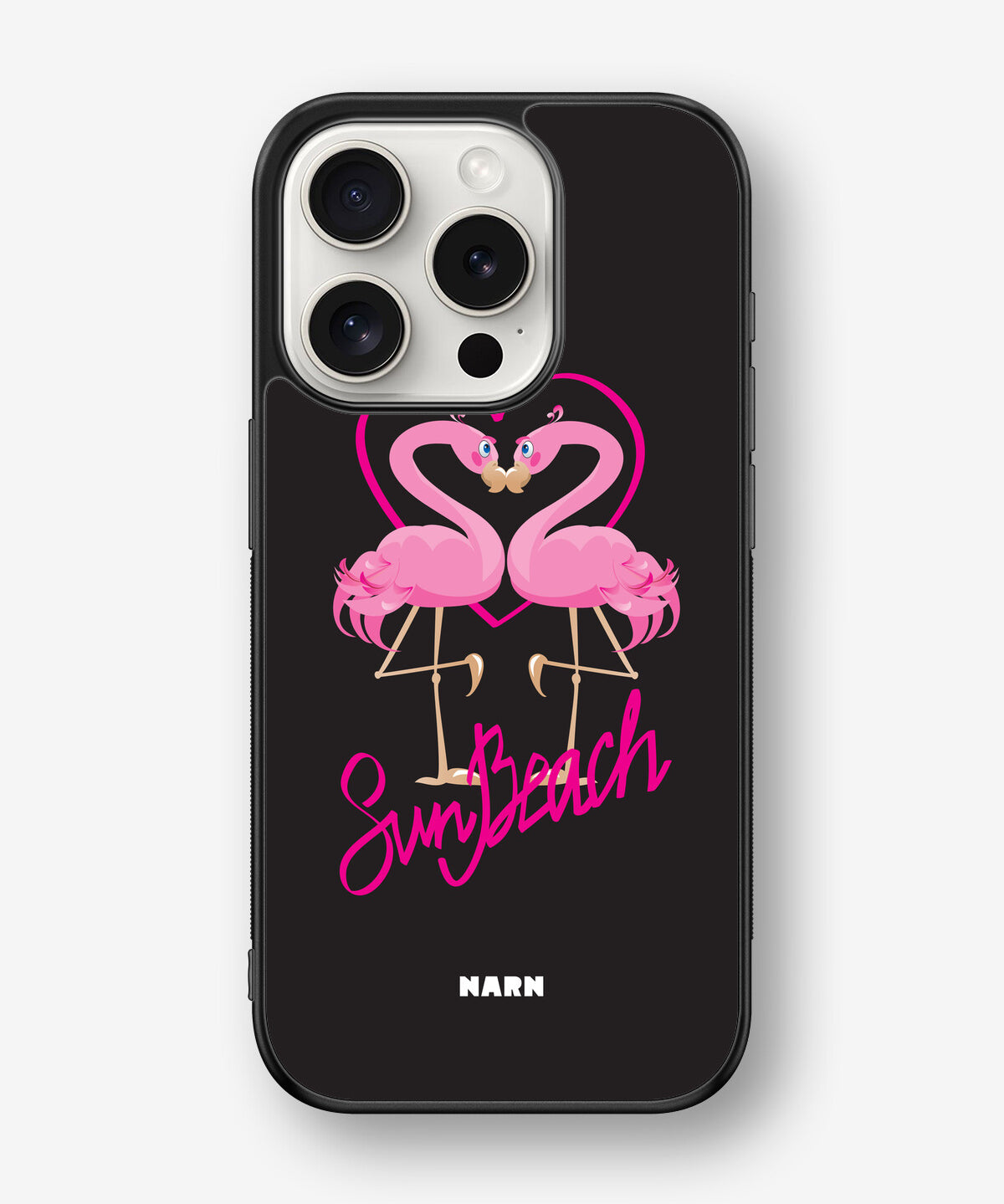 iPhone 15 Pro Hard Case – Beach Flamingo - View 1