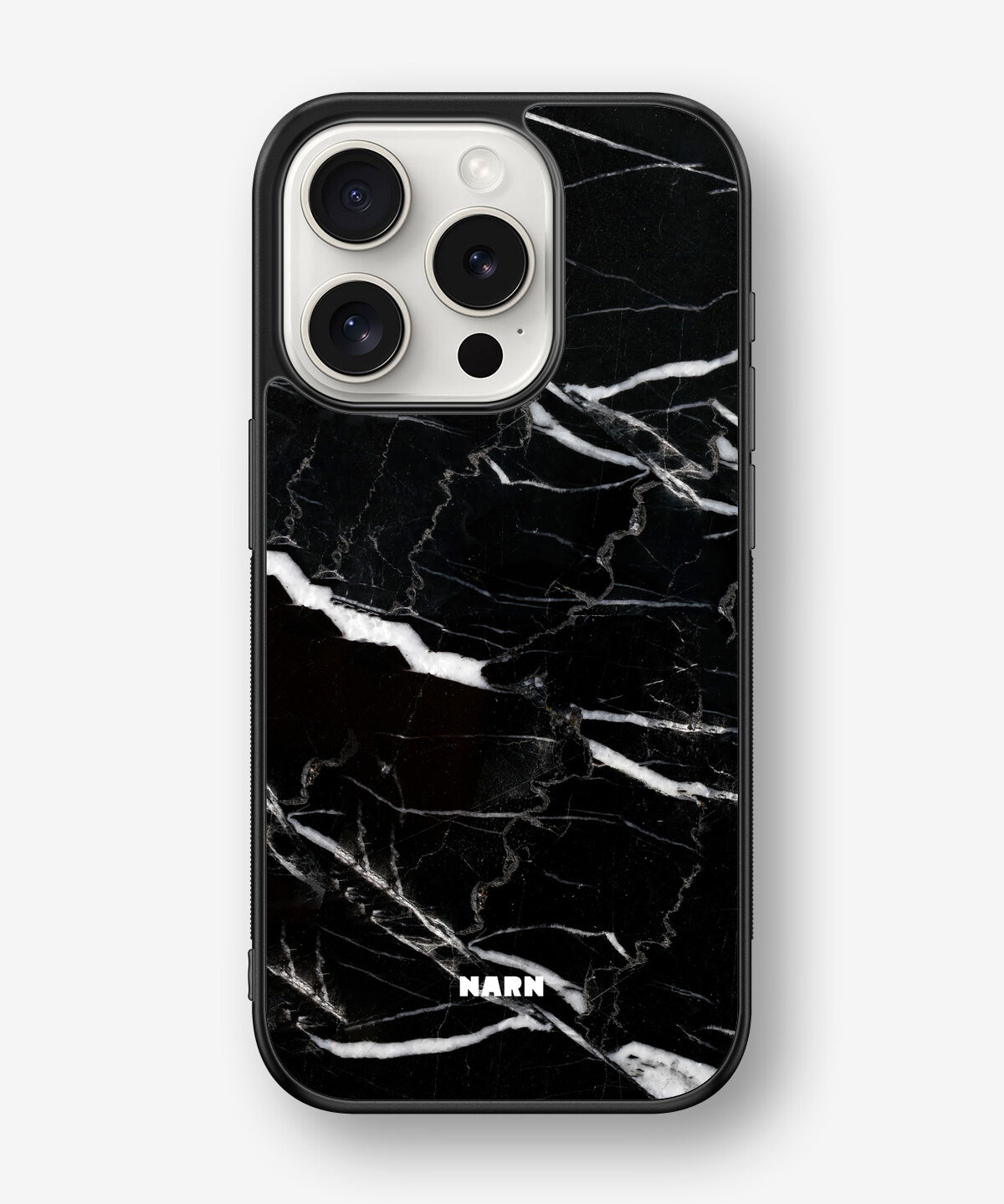 iPhone 15 Pro Hard Case – Black Marble - View 1
