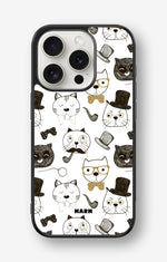 iPhone 15 Pro Hard Case – Cartoon Cats - View 1