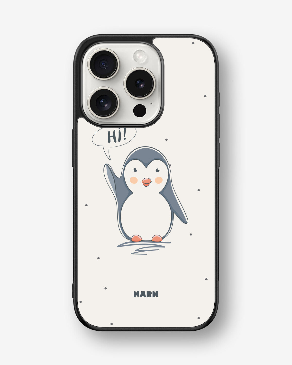 iPhone 15 Pro Hard Case – Cute Penguin - View 1