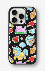 iPhone 15 Pro Hard Case – Cute Stickers - View 1