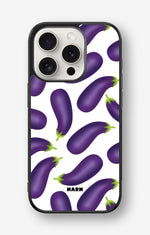 iPhone 15 Pro Hard Case – Eggplant Pattern - View 1
