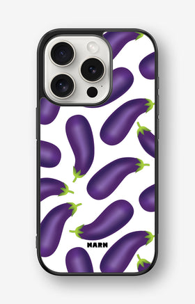 iPhone 15 Pro Hard Case – Eggplant Pattern - View 1