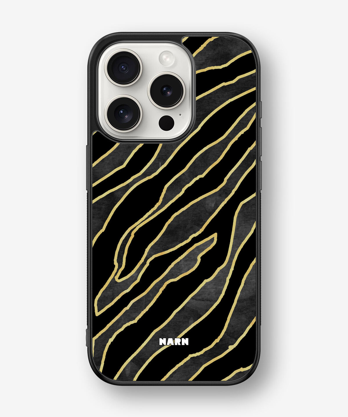iPhone 15 Pro Hard Case – Golden Zebra - View 1