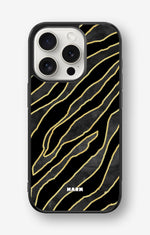 iPhone 15 Pro Hard Case – Golden Zebra - View 1