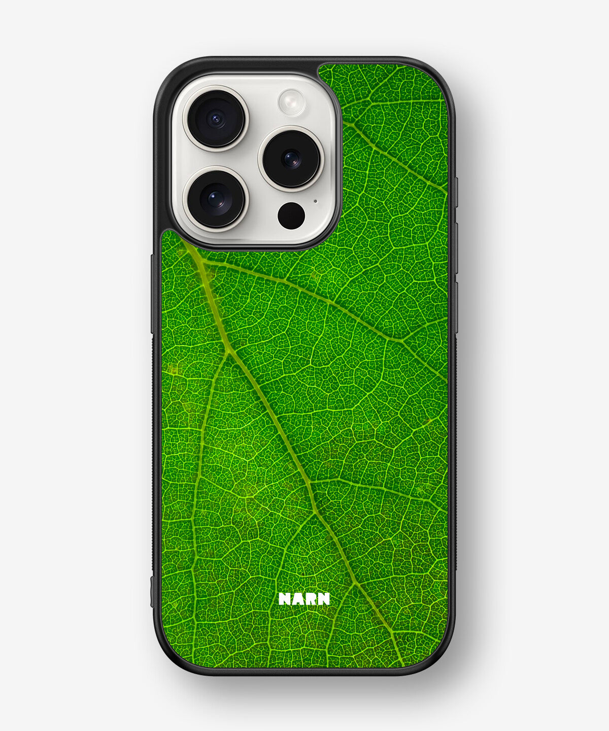 iPhone 15 Pro Hard Case – Green Leafy - View 1
