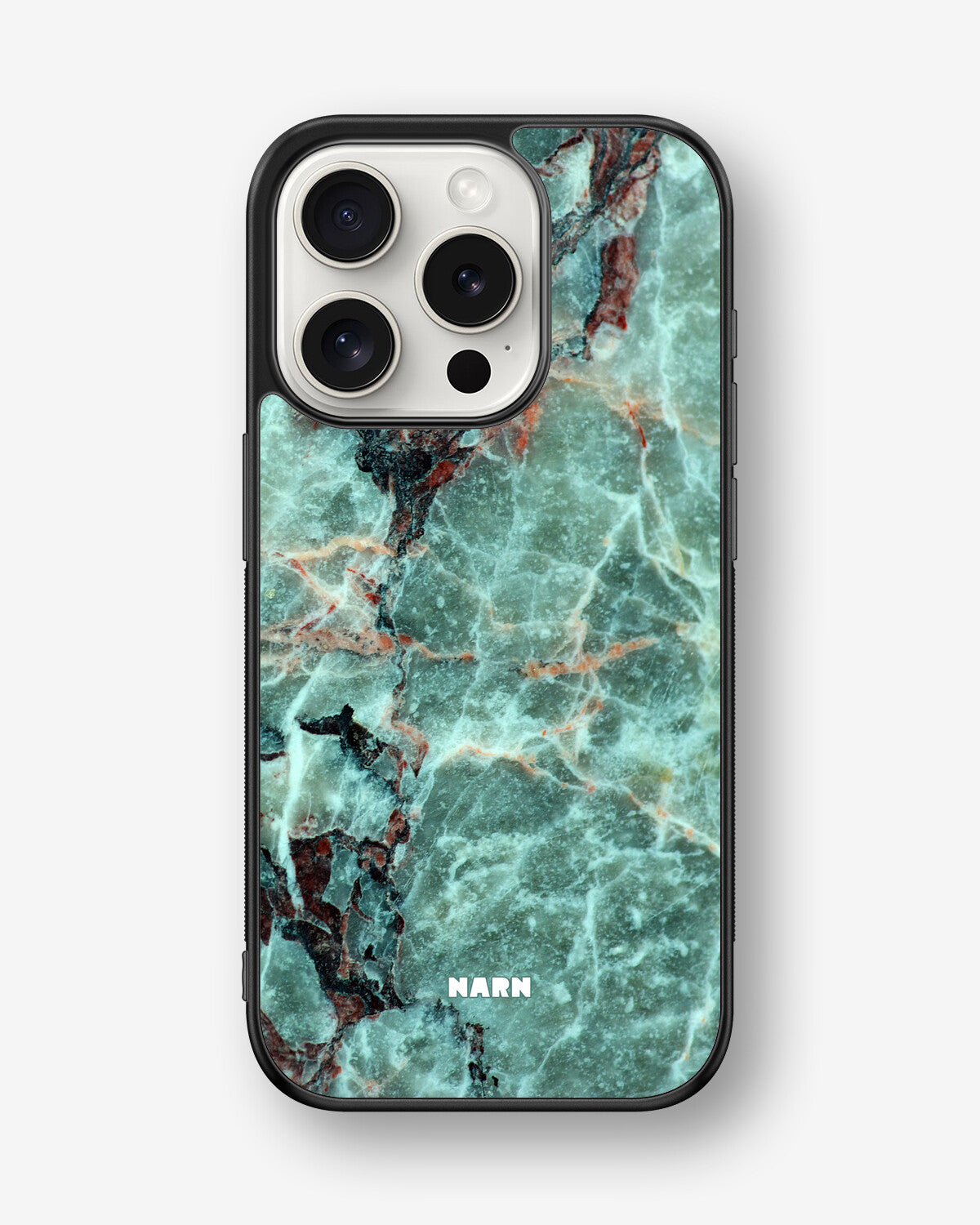 iPhone 15 Pro Hard Case – Green Marble - View 1