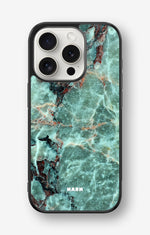 iPhone 15 Pro Hard Case – Green Marble - View 1