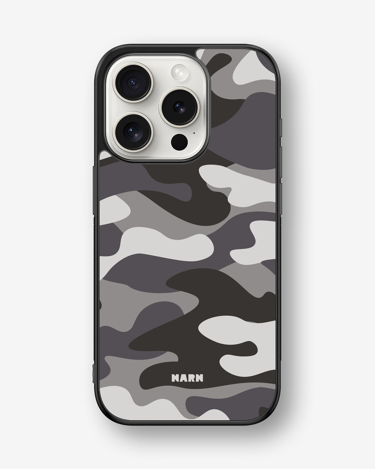 iPhone 15 Pro Hard Case – Grey Camo - View 1