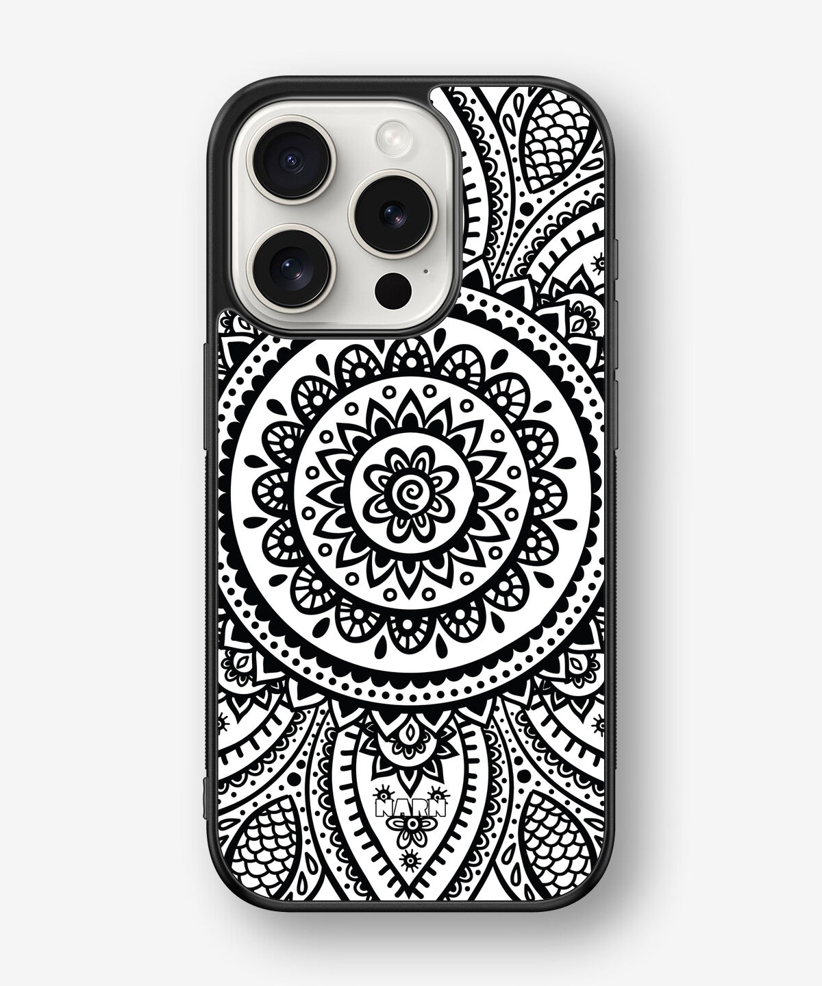 iPhone 15 Pro Hard Case – Henna Mandala - View 1