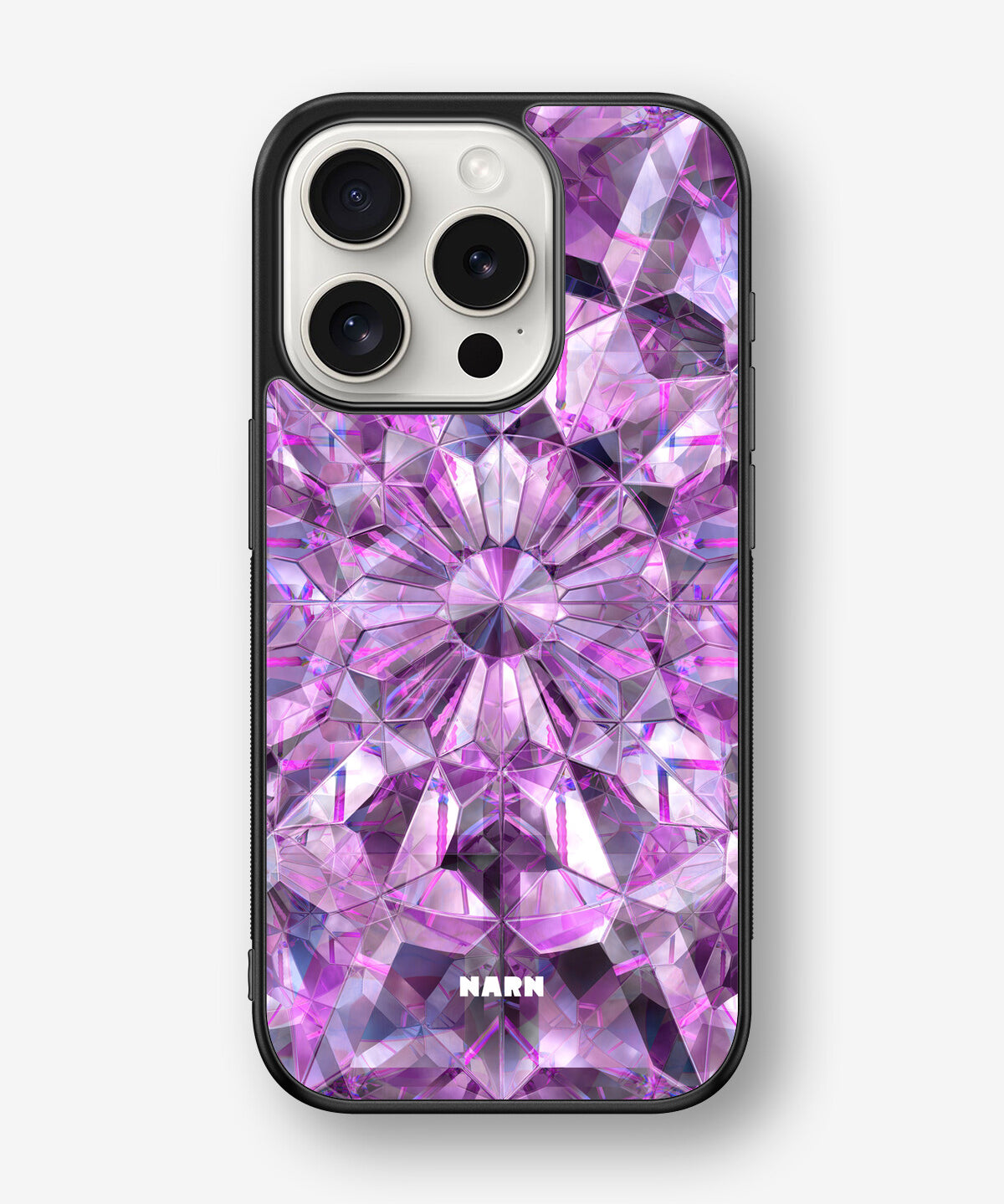 iPhone 15 Pro Hard Case – Lavender Crystals - View 1