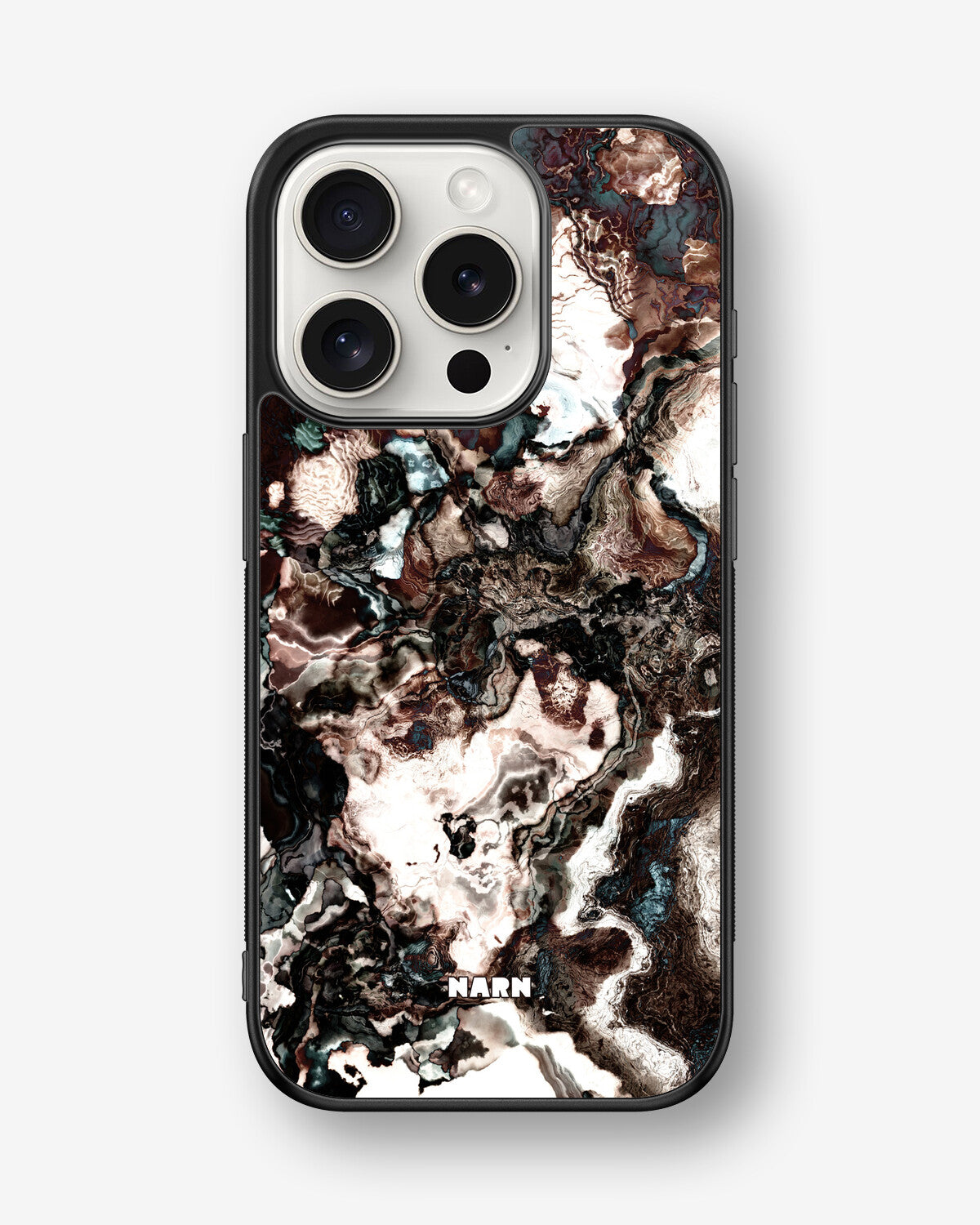 iPhone 15 Pro Hard Case – Marble Brown - View 1