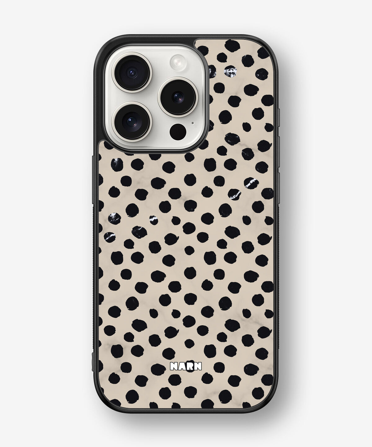 iPhone 15 Pro Hard Case – Marble Dots - View 1