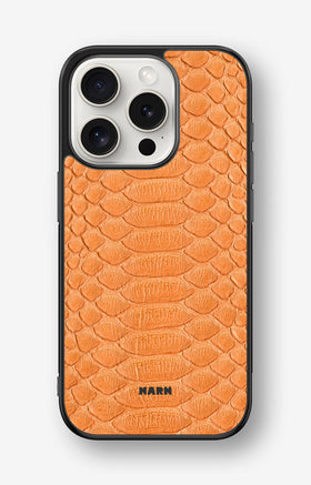 iPhone 15 Pro Hard Case – Orange Snake - View 1