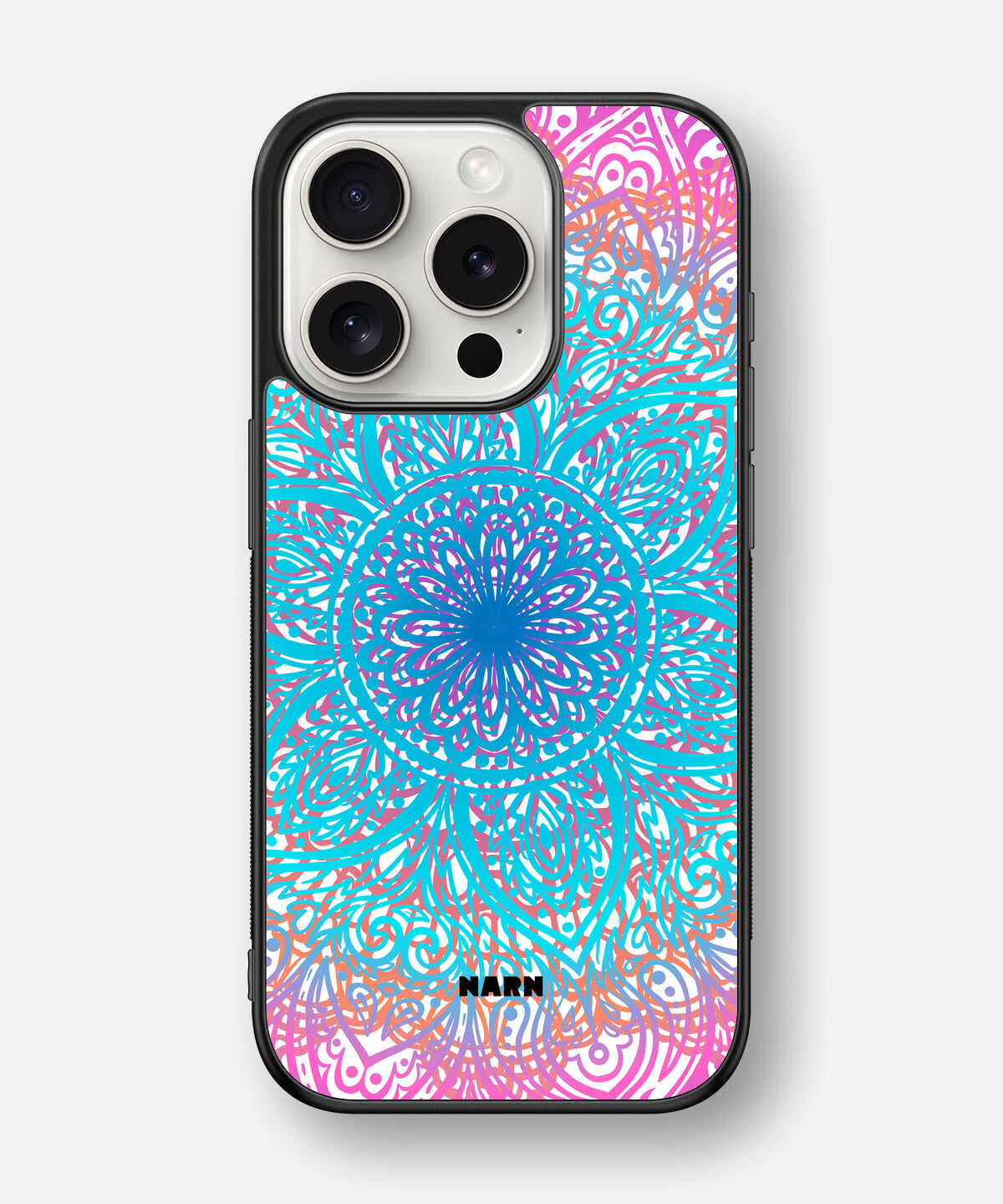 iPhone 15 Pro Hard Case – Pastel Mandala - View 1