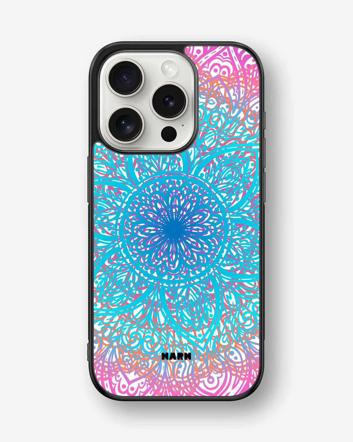 iPhone 15 Pro Hard Case – Pastel Mandala - View 1