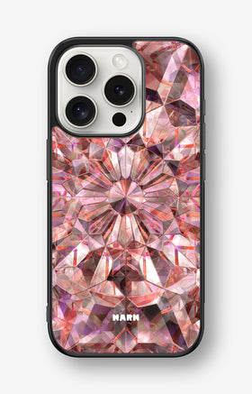 iPhone 15 Pro Hard Case – Pink Crystals - View 1