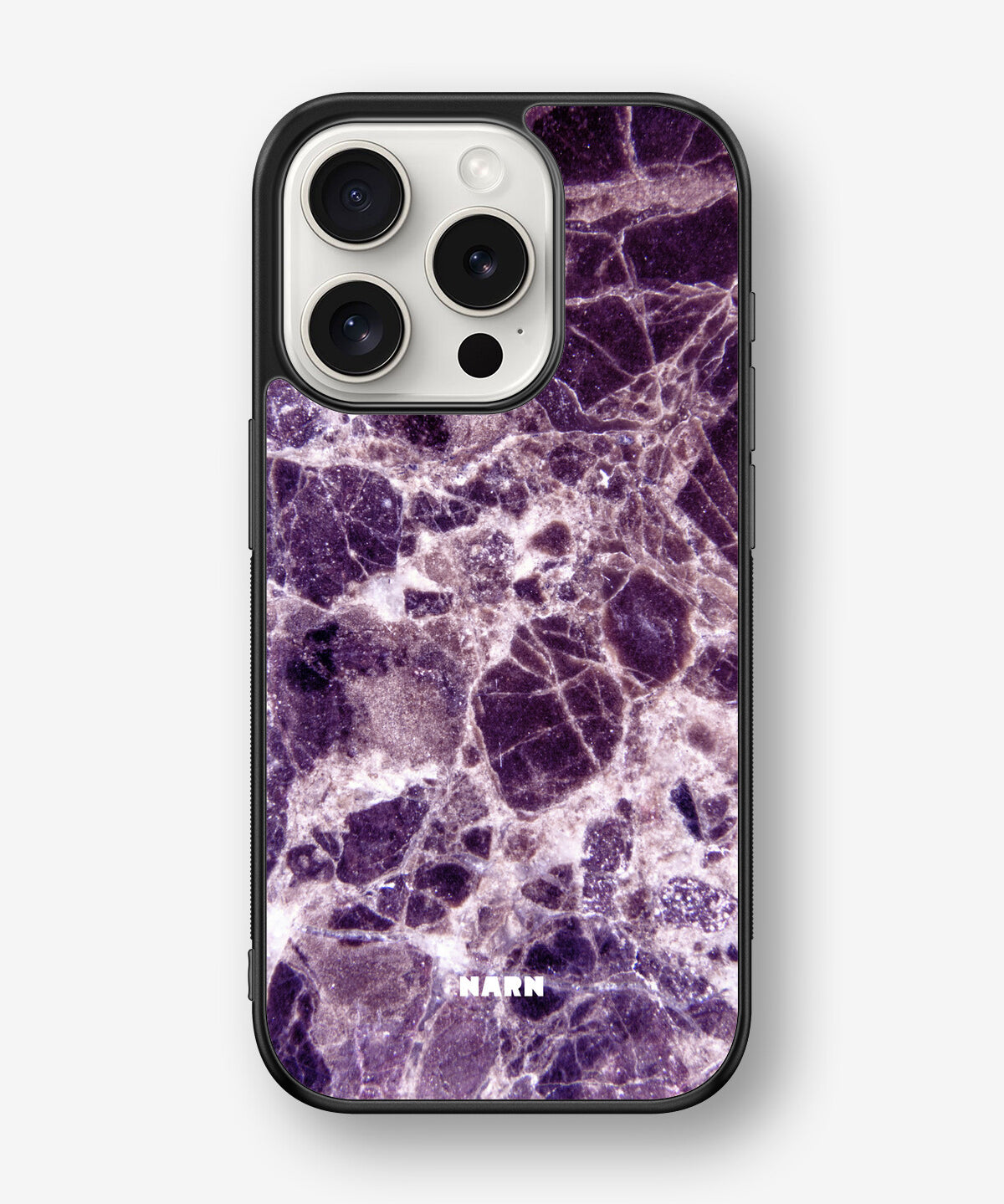iPhone 15 Pro Hard Case – Purple Marble - View 1