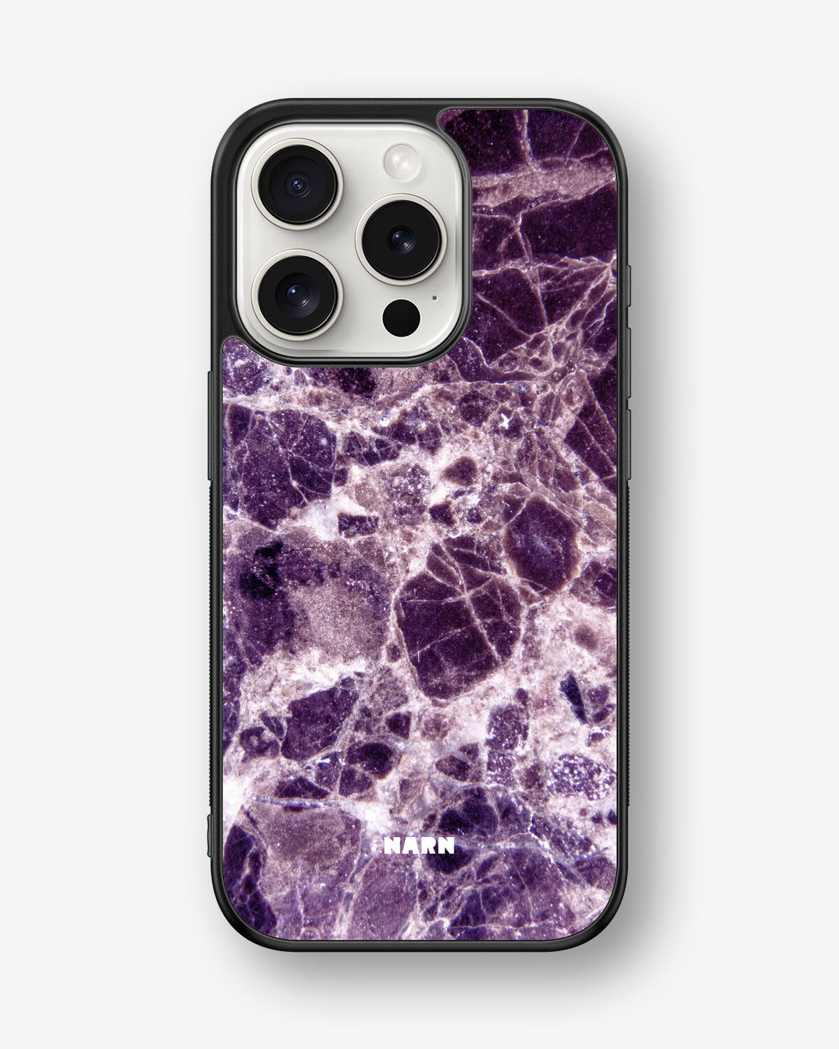 iPhone 15 Pro Hard Case – Purple Marble - View 1