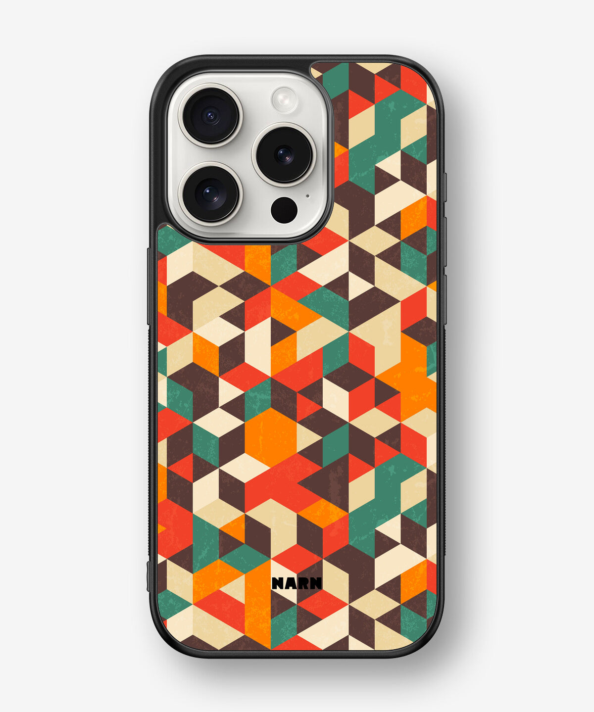 iPhone 15 Pro Hard Case – Retro Geometric - View 1