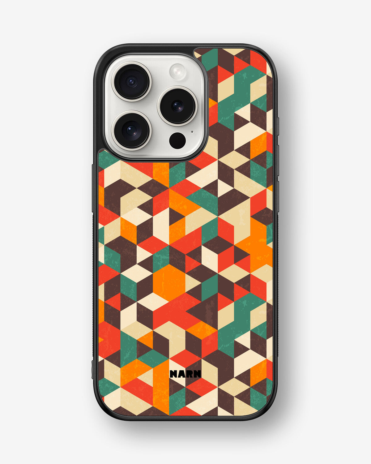 iPhone 15 Pro Hard Case – Retro Geometric - View 1