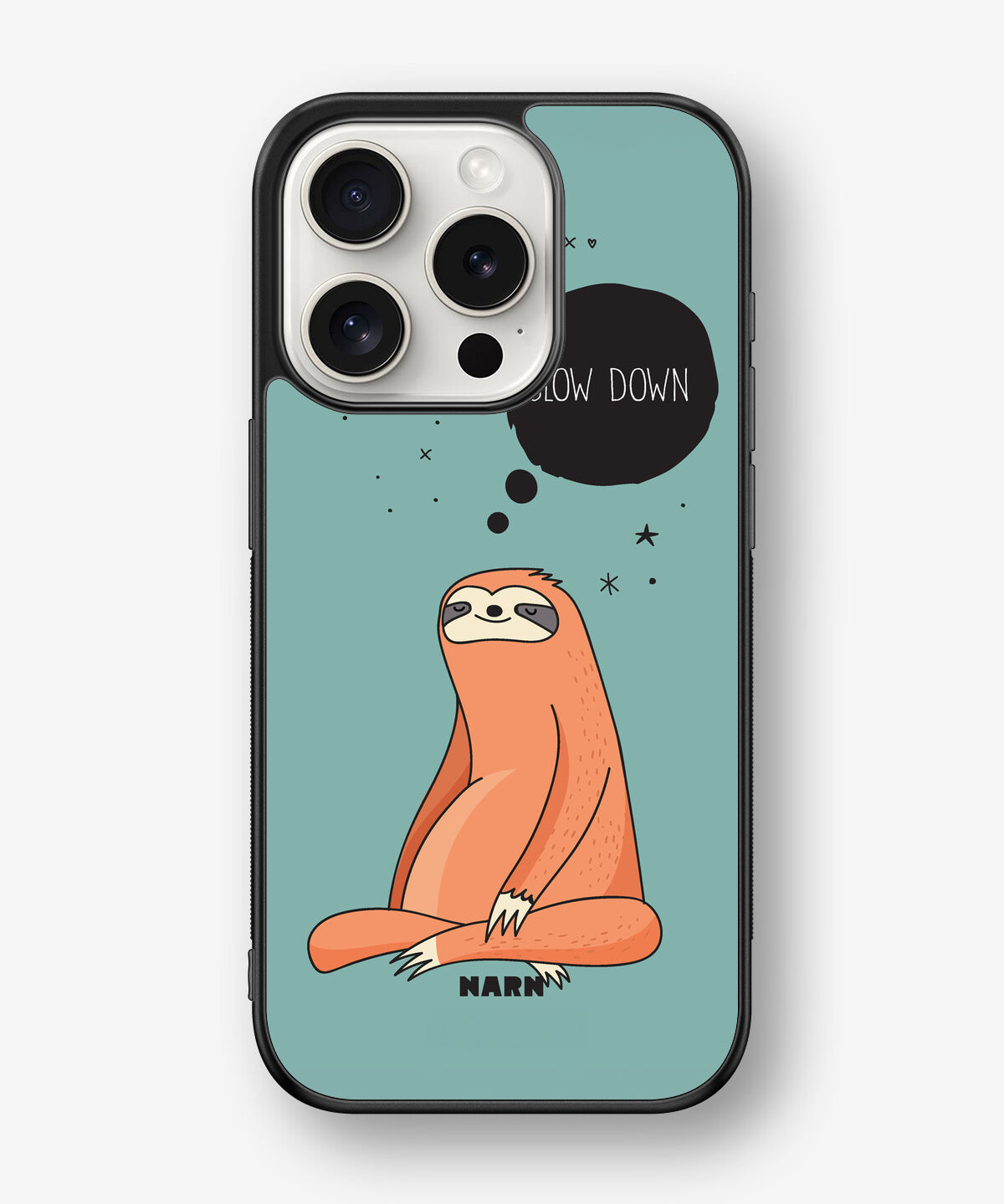 iPhone 15 Pro Hard Case – Slow Down Sloth - View 1