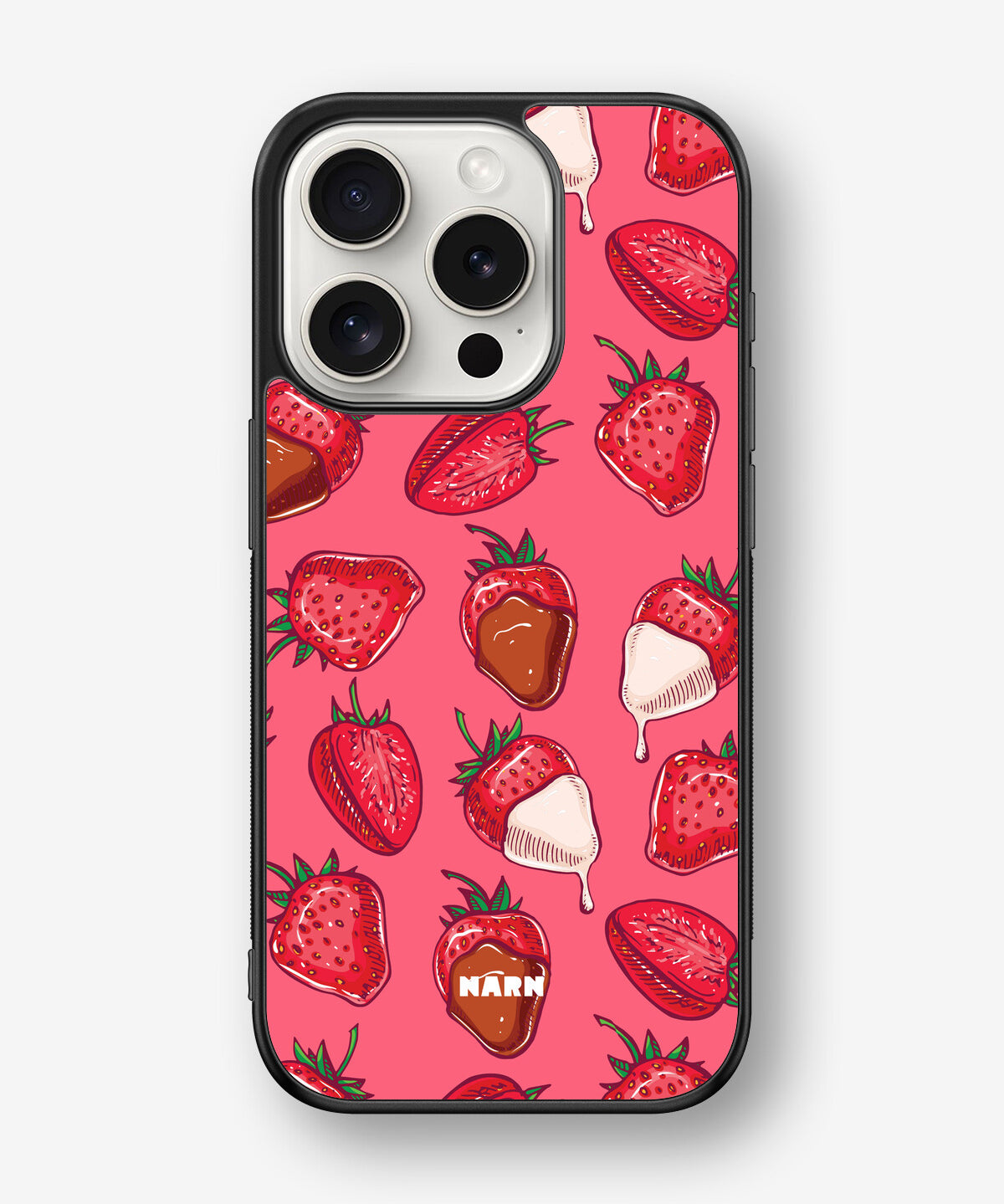iPhone 15 Pro Hard Case – Strawberry Chocolate - View 1