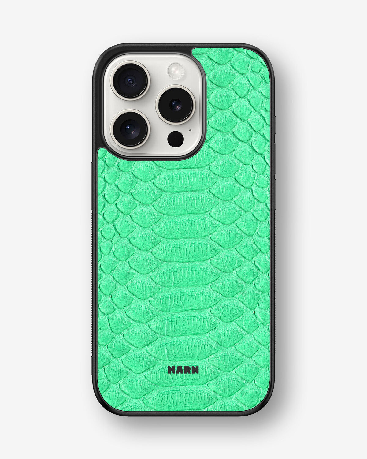 iPhone 15 Pro Hard Case – Turquoise Snake - View 1