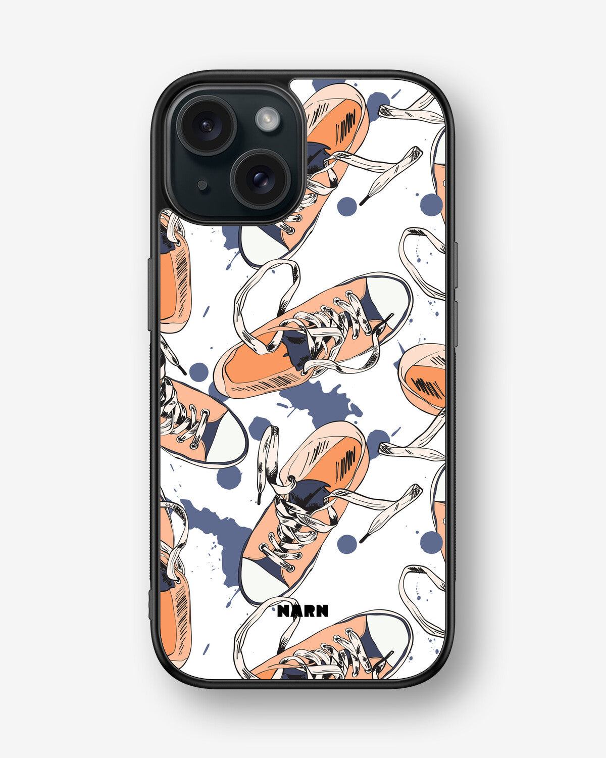 iPhone 15 Hard Case – Apricot Sneakers - View 1