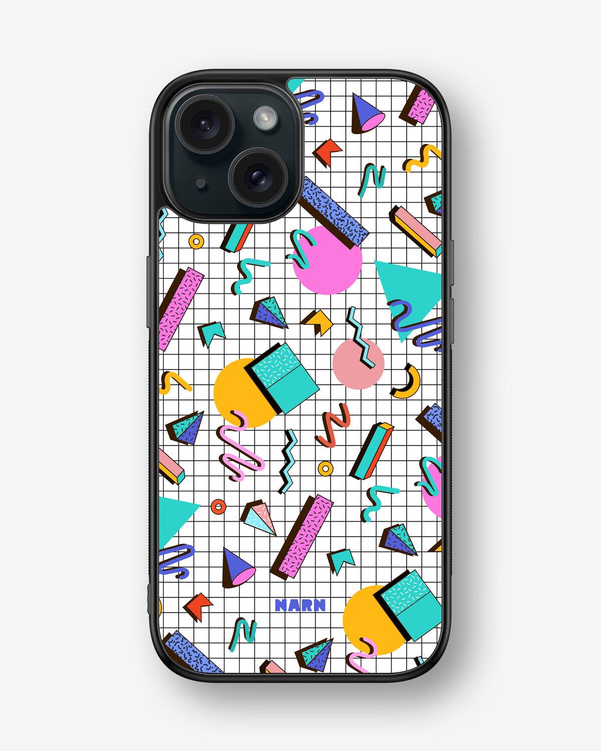 iPhone 15 Hard Case – 80s Memphis - View 1