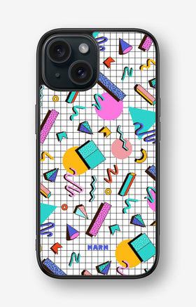 iPhone 15 Hard Case – 80s Memphis - View 1