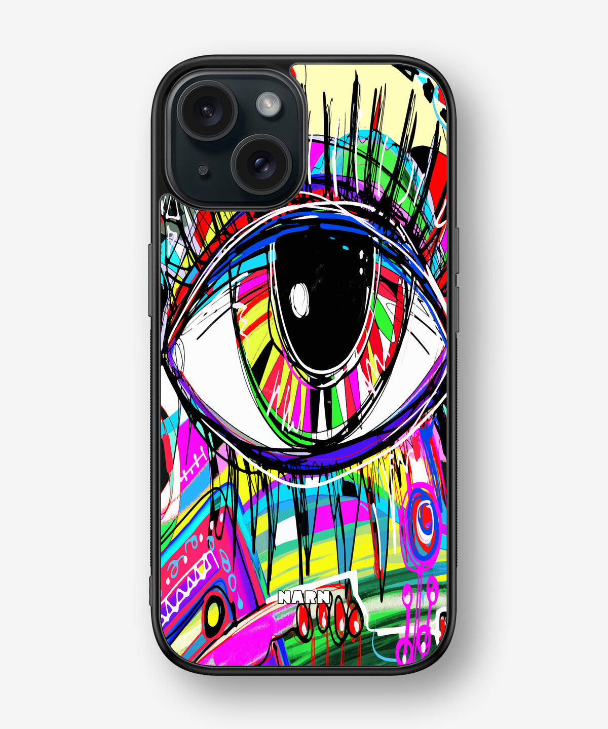 iPhone 15 Hard Case – Abstract Eye - View 1