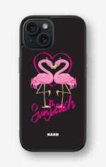iPhone 15 Hard Case – Beach Flamingo - View 1