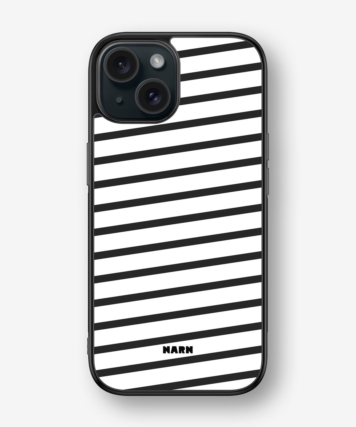 iPhone 15 Hard Case – Black Stripes - View 1