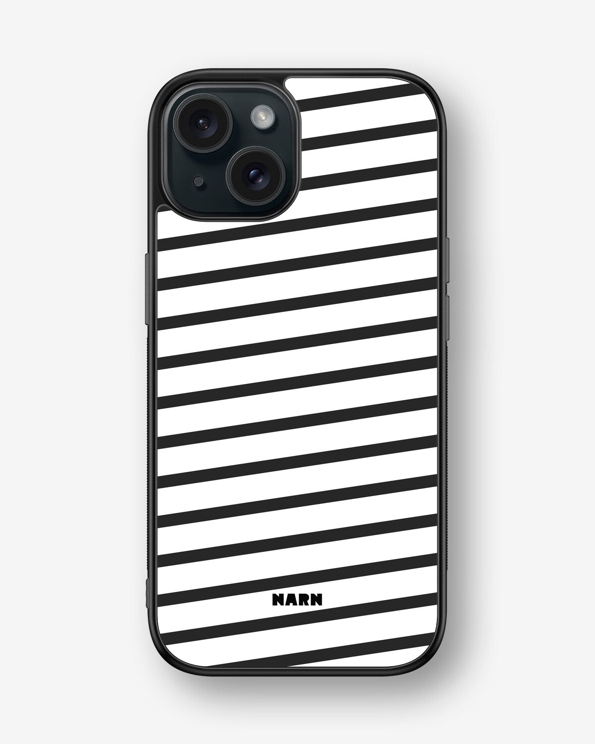 iPhone 15 Hard Case – Black Stripes - View 1