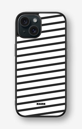 iPhone 15 Hard Case – Black Stripes - View 1