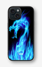 iPhone 15 Hard Case – Blue Flames Dragon - View 1
