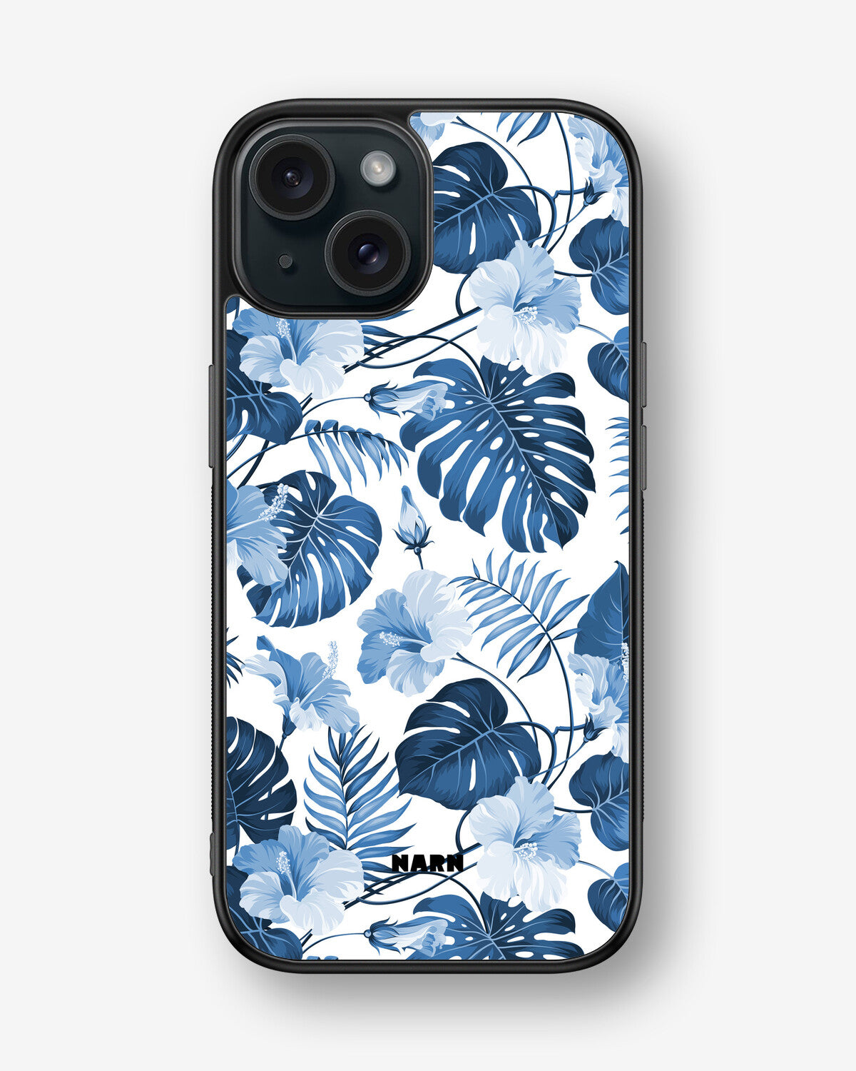 iPhone 15 Hard Case – Blue Tropics - View 1