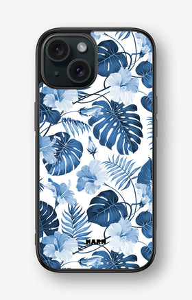 iPhone 15 Hard Case – Blue Tropics - View 1