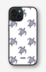 iPhone 15 Hard Case – Blue Turtles - View 1