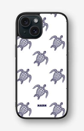iPhone 15 Hard Case – Blue Turtles - View 1