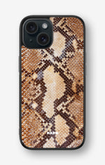 iPhone 15 Hard Case – Brown Snakeskin - View 1