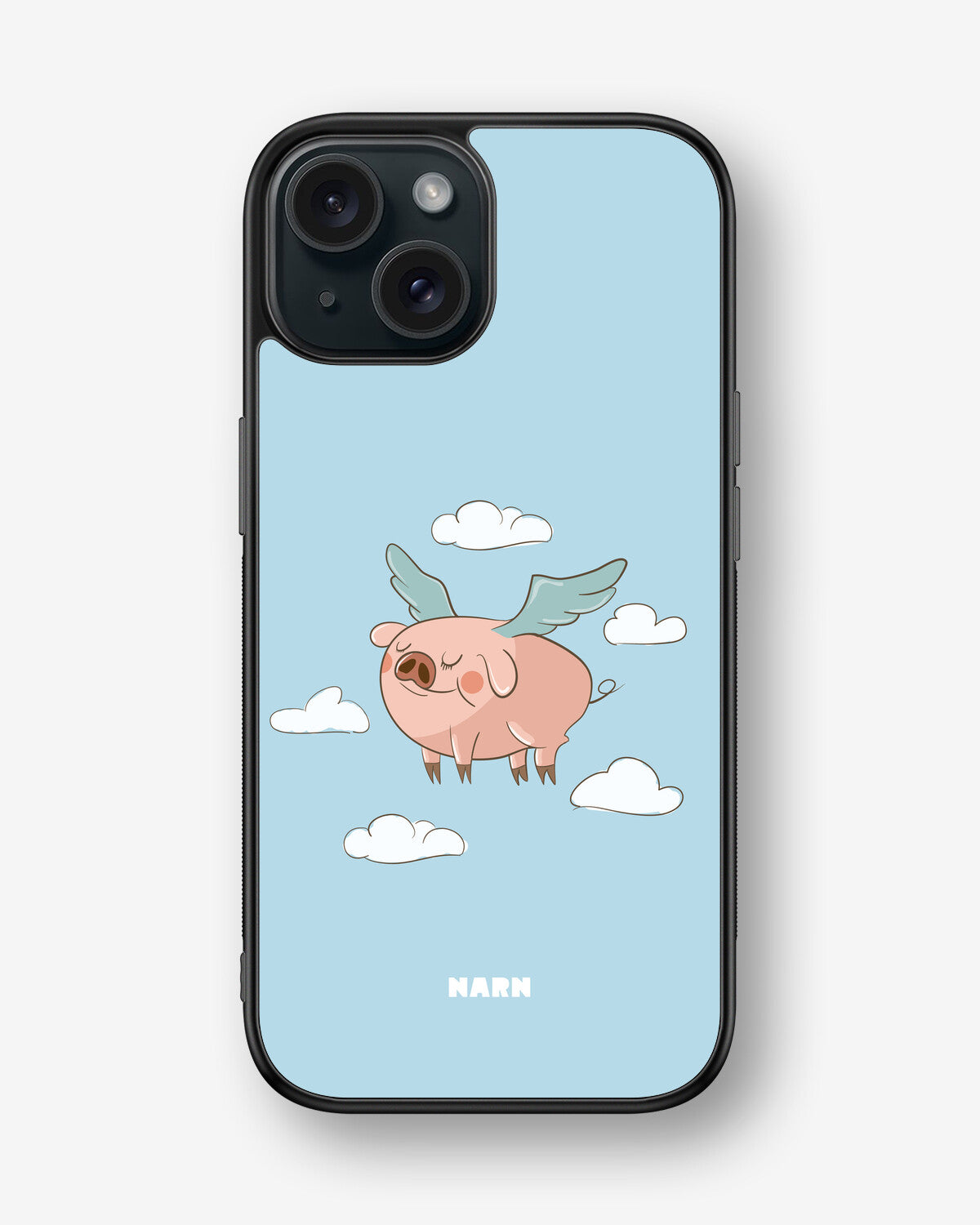 iPhone 15 Hard Case – Dreamy Pig - View 1