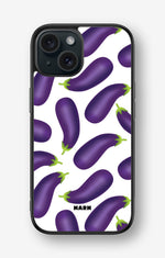iPhone 15 Hard Case – Eggplant Pattern - View 1