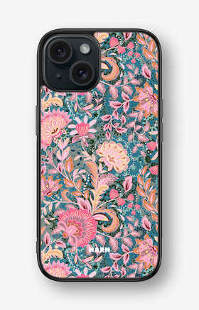 iPhone 15 Hard Case – Fantasy Flowers - View 1