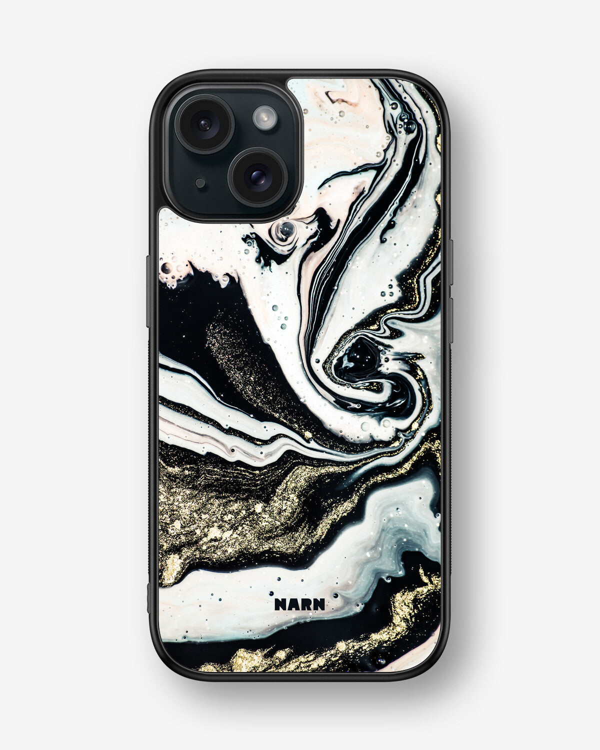 iPhone 15 Hard Case – Golden Swirl - View 1